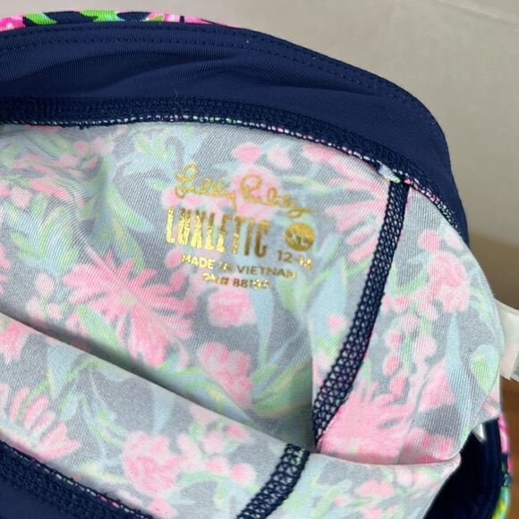 Lilly Pulitzer Girls Luxletic Weekender Leggings Low Tide Navy XL - Picture 4 of 6